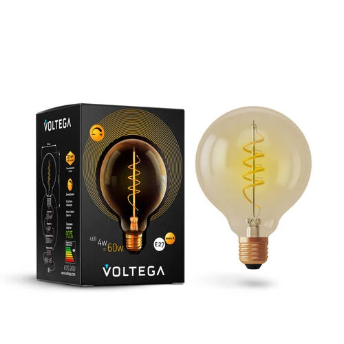 Лампочка Loft LED Globe,E27 2000K, Тонированный (Voltega, 7076) - Amppa.ru