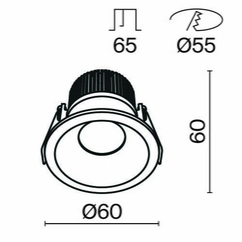 Встраиваемый светильник Downlight Zoom, LED 6W, 3000K, Белый (Maytoni Technical, DL034-01-06W3K-D-W) - Amppa.ru