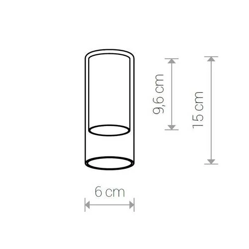 Плафон Nowodvorski Cameleon Cylinder S Transparent/Brass 8546