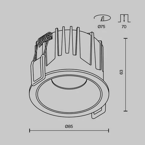 Встраиваемый светильник Downlight Alfa LED 15W, 4000K, Белый (Maytoni Technical, DL043-01-15W4K-RD-W-1) - Amppa.ru