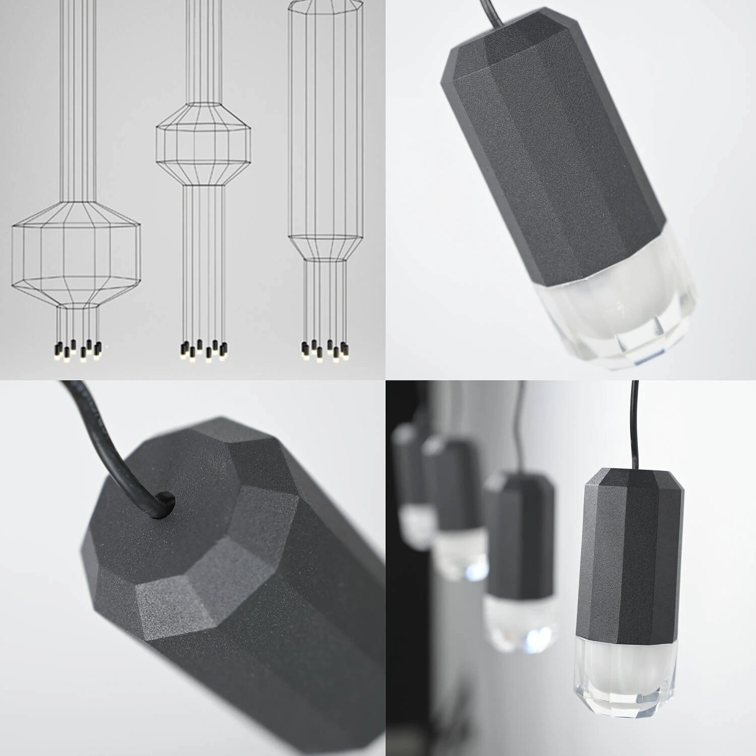 Подвесной светильник Via Wireflow polyhedral 0363 FreeForm Suspension lamp (ImperiumLoft, 85257-22) - Amppa.ru