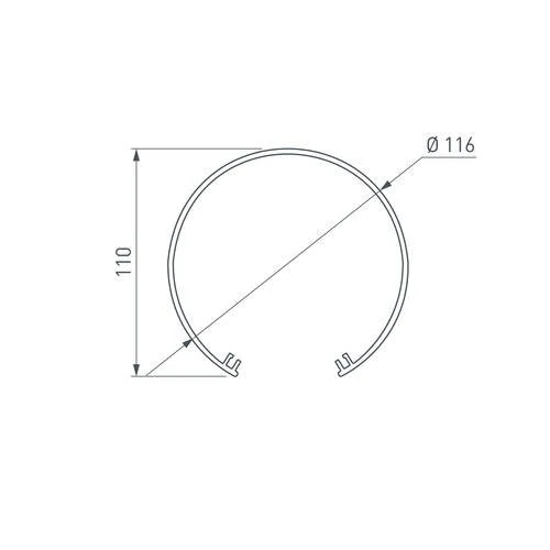 Экран SL-ROUND-D120-2000 OPAL (Arlight