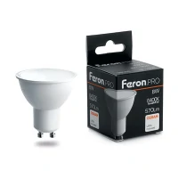 Лампа светодиодная Feron.PRO LB-1608 GU10 8W 175-265V 6400K, 38094