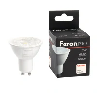 Лампа светодиодная Feron.PRO LB-1607 GU10 7W 175-265V 4000K, 38183