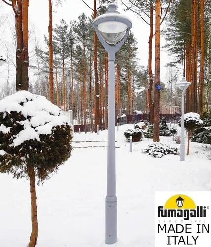 Парковый фонарь Fumagalli EKTOR 2500/BEPPE P50.362.000.AXQ1L, Черный и Прозрачный, с лампой 3300Lm, 4000К - Amppa.ru