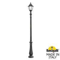 Парковый фонарь Fumagalli Nebo/Noemi E35.202.000.AYQ1L, Черный и Опал (молочный), с лампой 3300Lm, 4000К